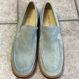 Giorgio Armani Suede Slip Ons